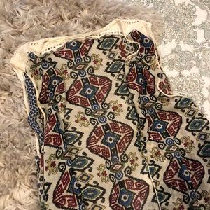 Aztec no shoulder cardigan